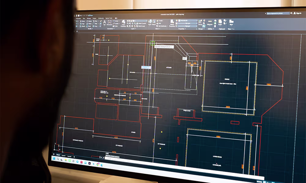 Mignon in-house designer developing the design and layout for a Dubai home renovation